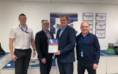 AML is awarded with a certificate of recognition from Rolls-Royce